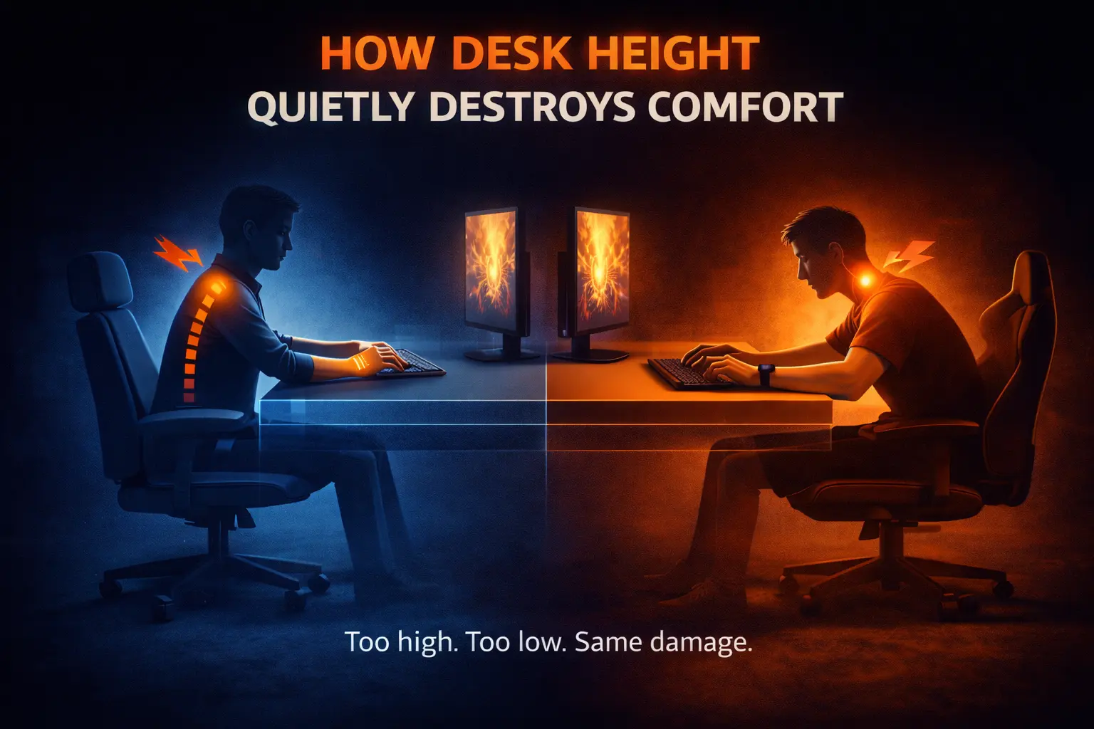 How Desk Height Quietly Destroys Comfort (Work + Gaming Edition)