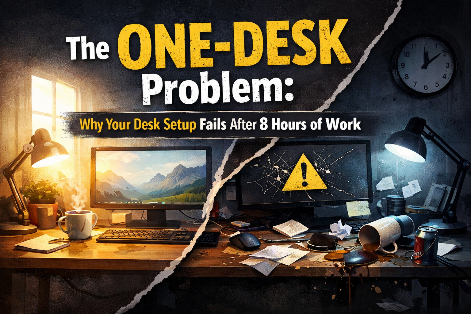 The One-Desk Problem: Why Your Desk Setup Fails After 8 Hours of Work