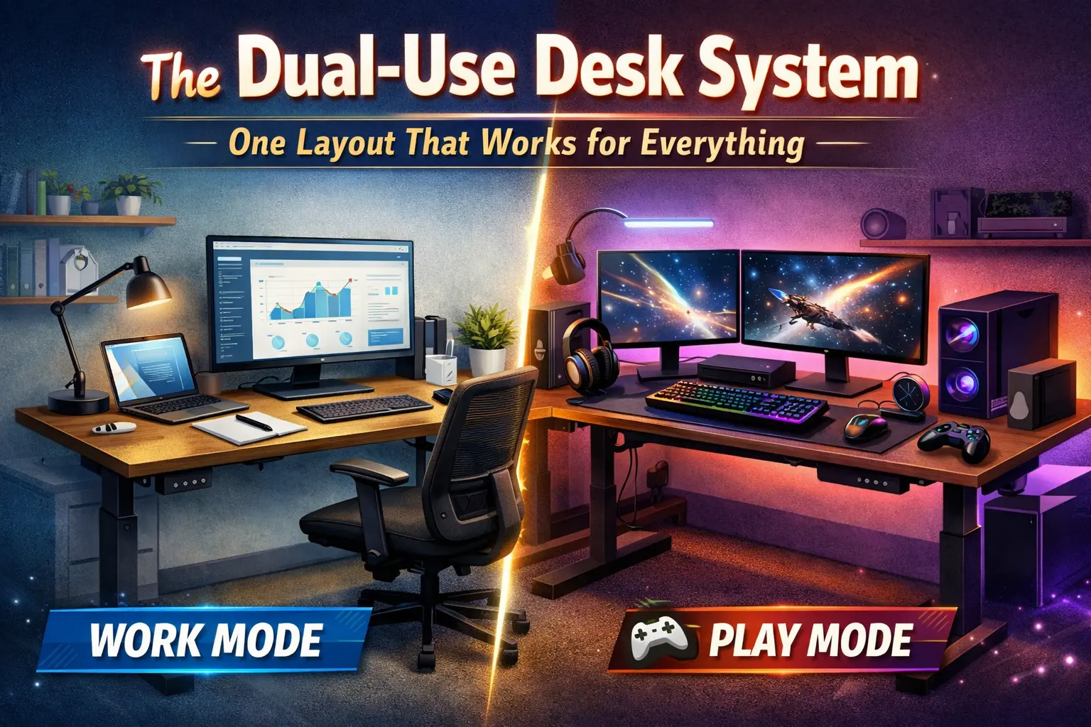 The Dual-Use Desk System: One Layout That Works for Everything