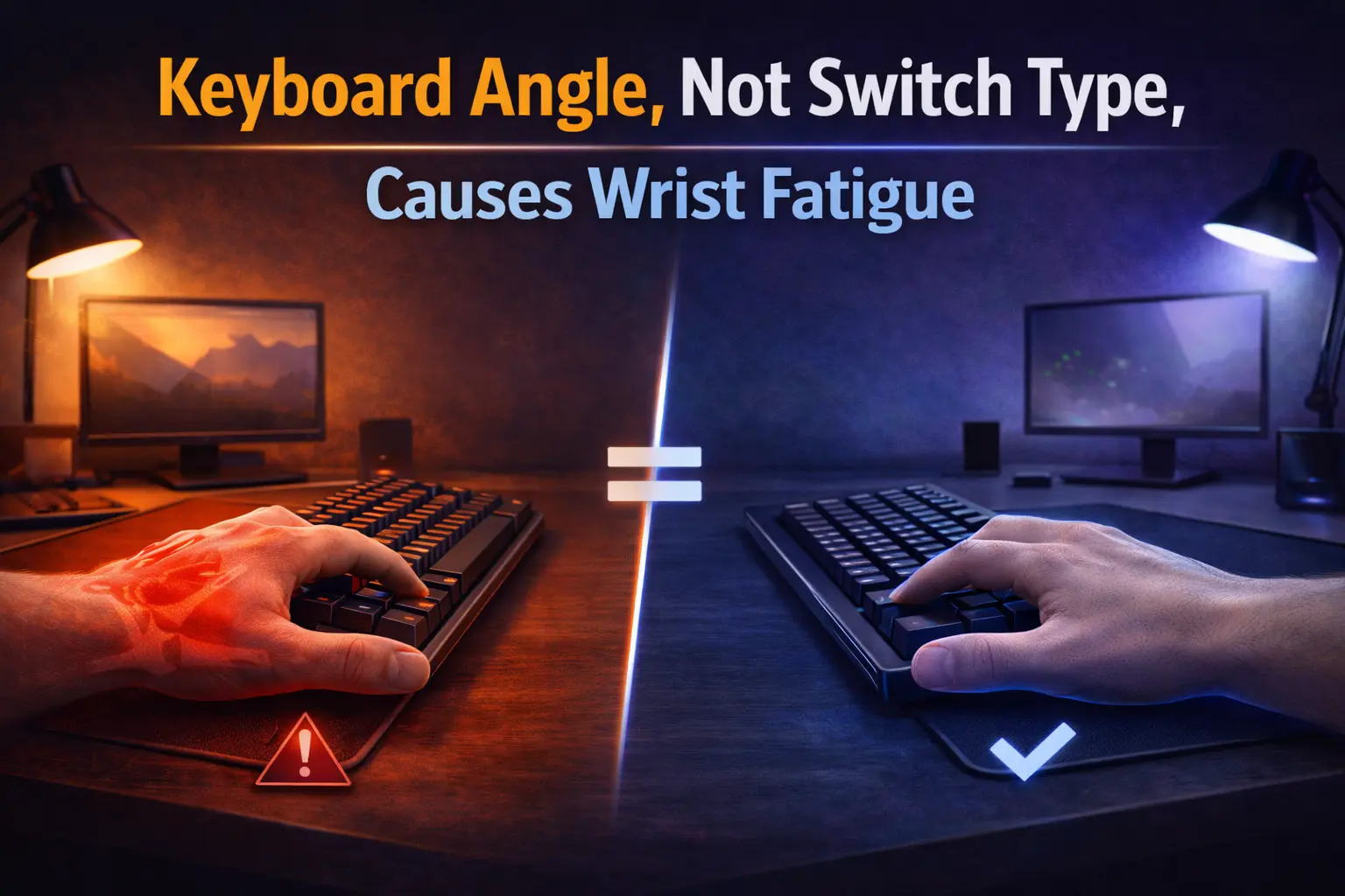 Keyboard Angle, Not Switch Type, Causes Wrist Fatigue