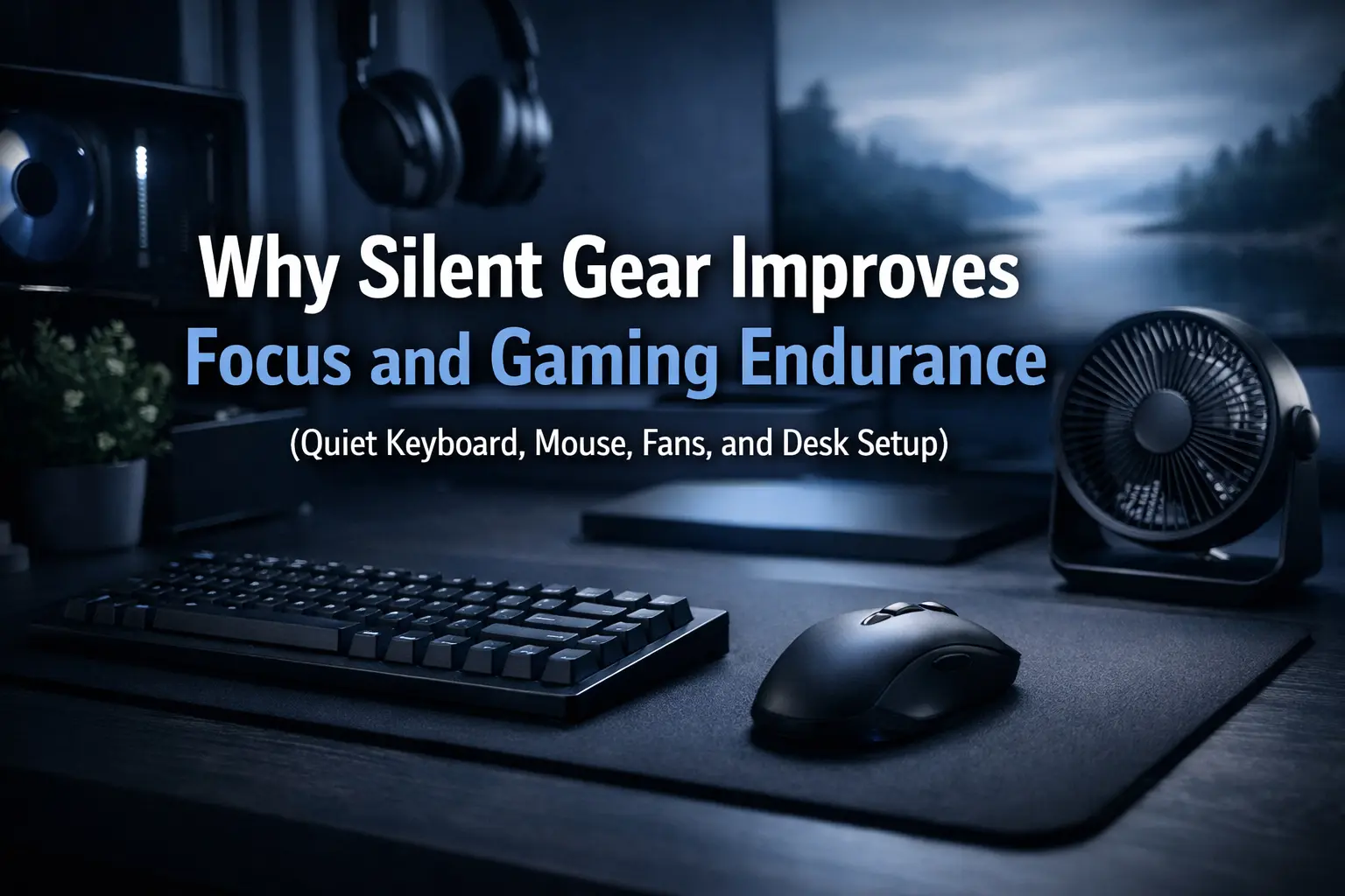 Why Silent Gear Improves Focus and Gaming Endurance (Quiet Keyboard, Mouse, Fans, and Desk Setup)